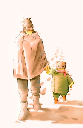 Iruka Umino and cute Naruto Uzumaki